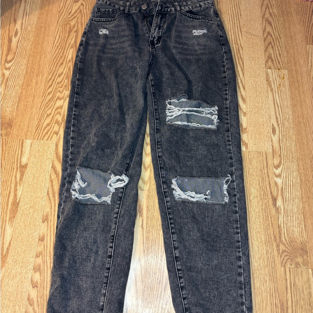 SHEIN Charcoal Gray Denim Pants
